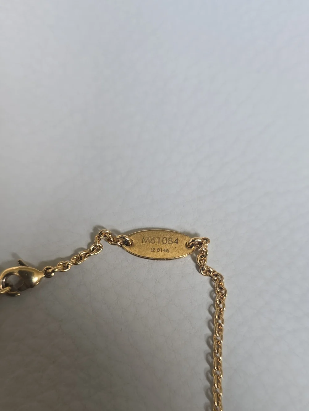 Louis Vuitton Gold V Charm Chain Bracelet
